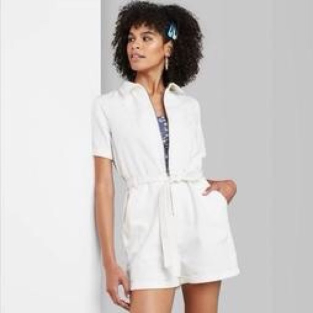 NWT Wild Fable Zip Front Utility Romper XL